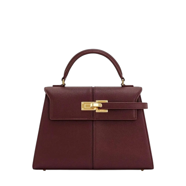 Women’s Claret Designer Handbag – Top Handle Bag
