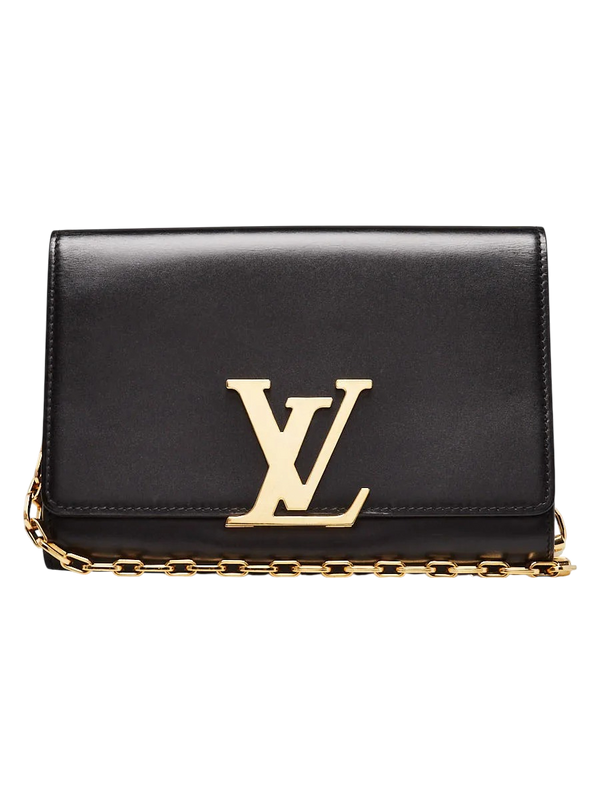 Luxury Black Calfskin Chain Shoulder Bag Designer Clutch